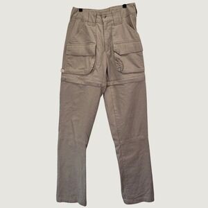 She Safari Cargo Utility Pants XS Tan Khaki Cotton Gorpcore Made‎ in USA